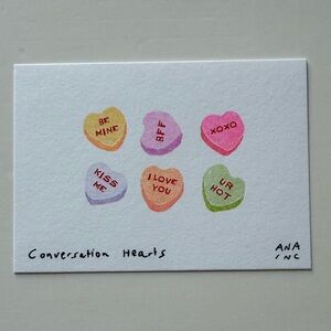 Ana Inciardi Mini Print, Conversation Hearts